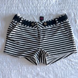 Stripped Black and white shorts